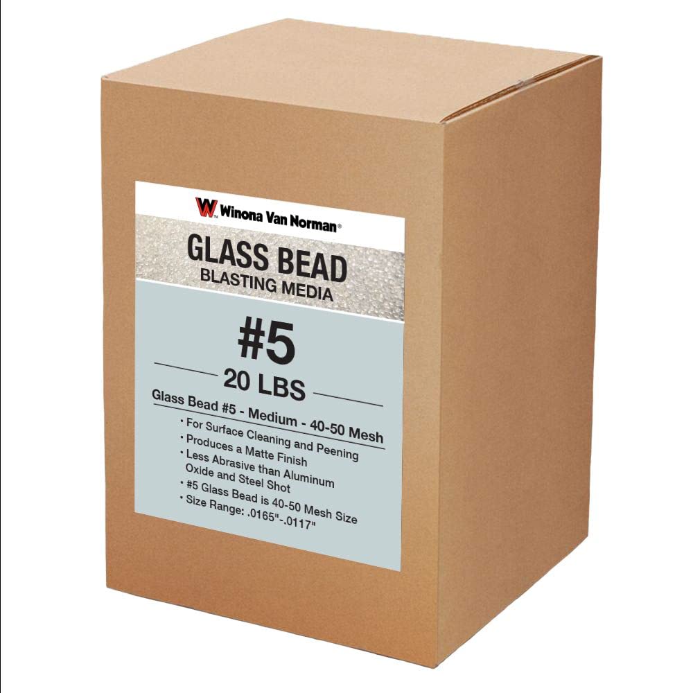 Glass Bead #5 Sand Blasting Media - Medium Size - 40-50 Mesh for Sandblasting