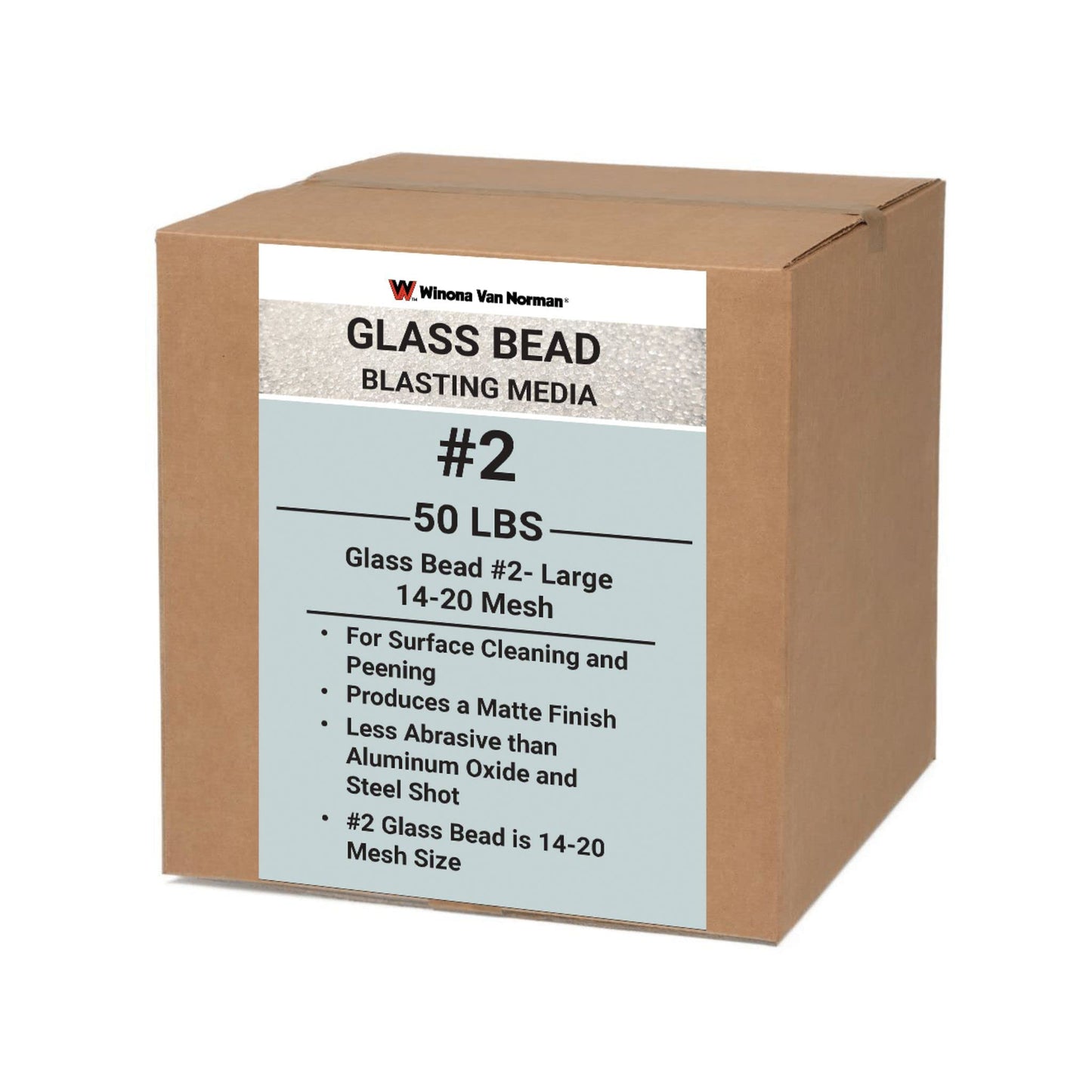 Glass Bead #2 Sand Blasting Media - Large Size - 14-20 Mesh for Sandblasting