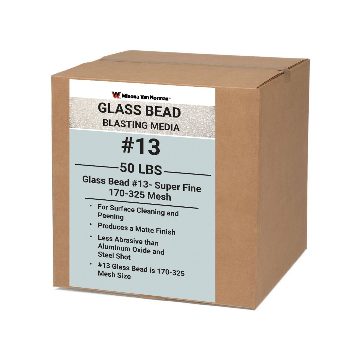 Glass Bead #13 Sand Blasting Media - Finest Size - 170-325 Mesh - Glass Bead Media for Sandblasting
