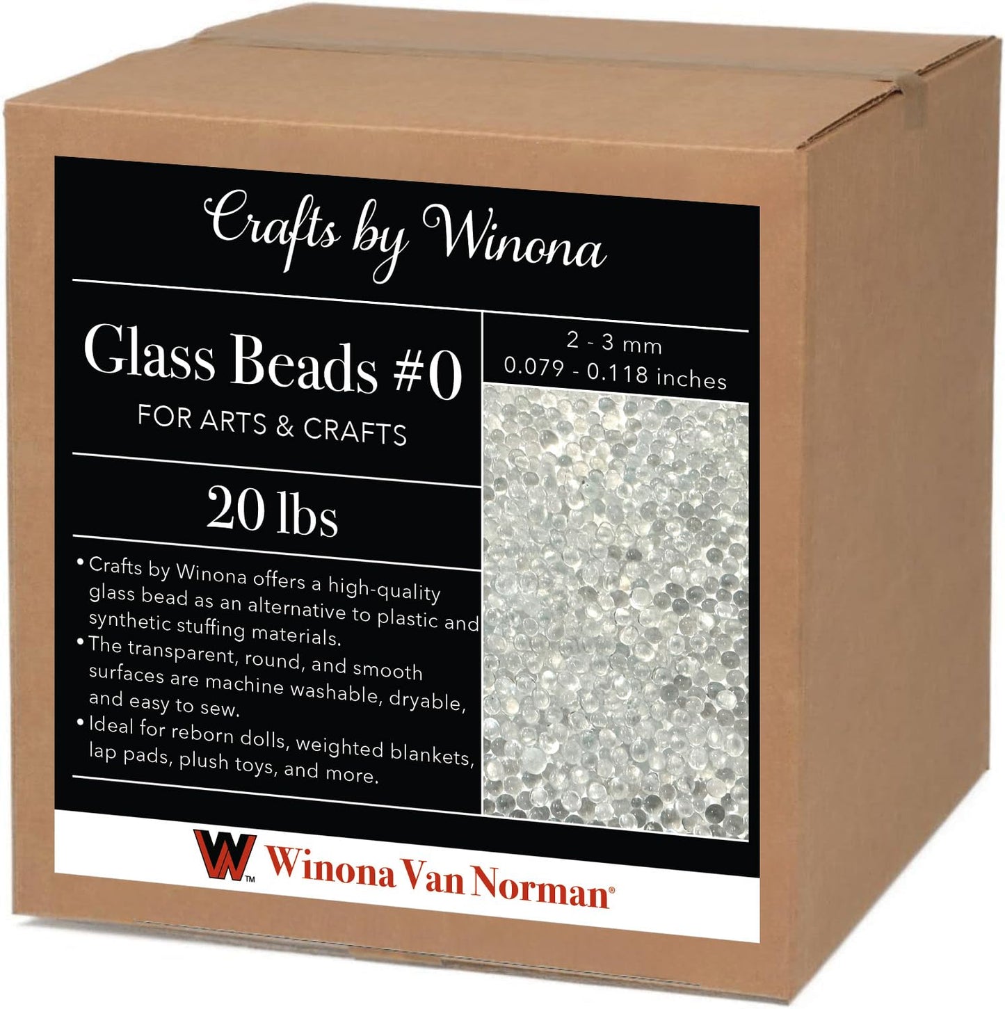 Glass Beads for Dolls and Blankets #0 - Weighting and Filler - 2-3mm or .08"-.11"