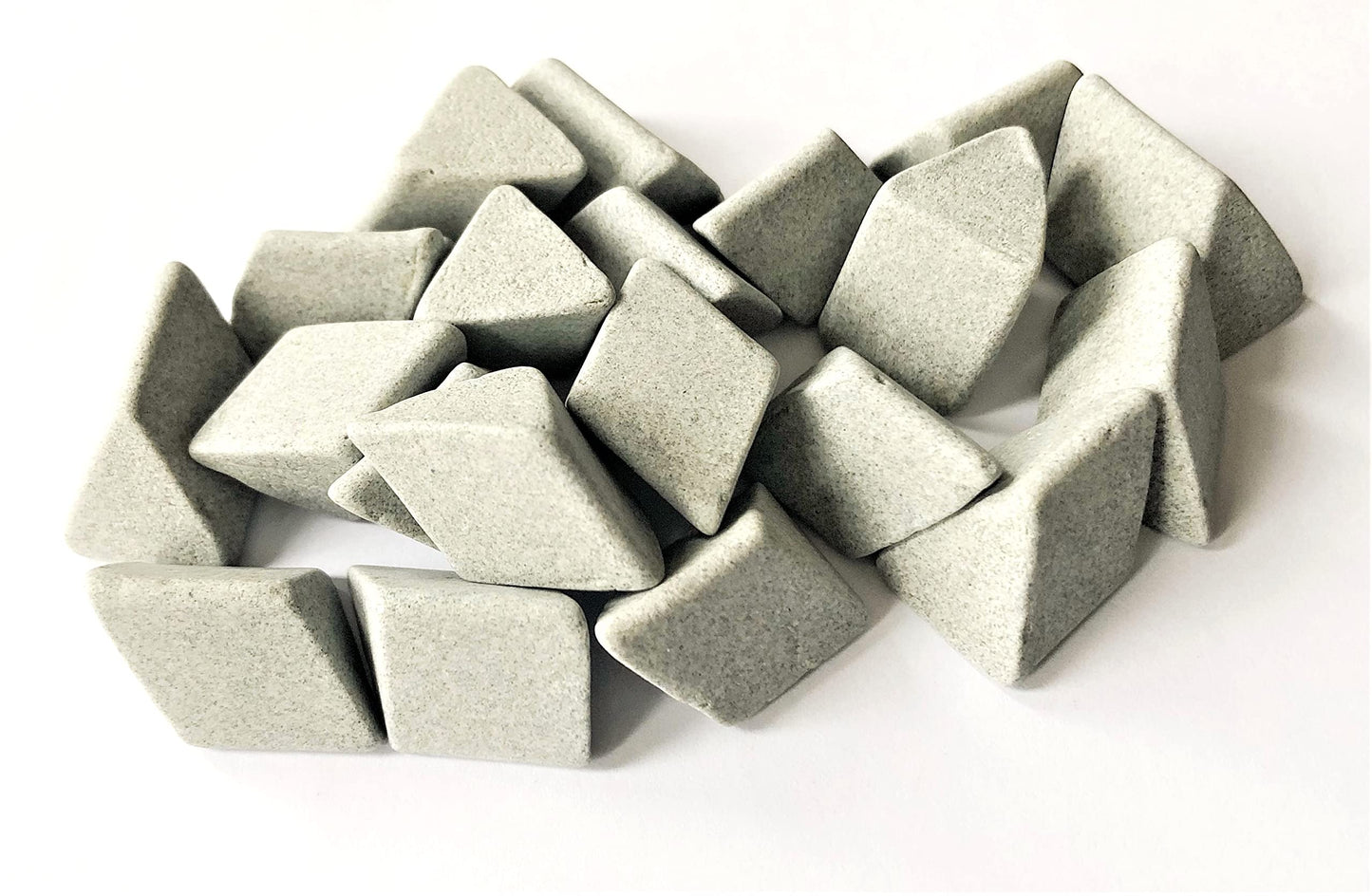 Ceramic Tumbling and Vibratory Media - Polyhedron Shape - 1 1/4" x 5/8" Size