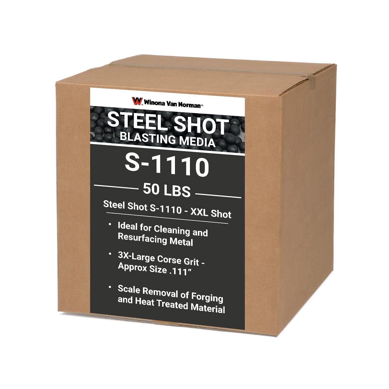 Steel Shot S-1110 - Blasting Media - XX-Large Shot Size - No. 6 Equivalent