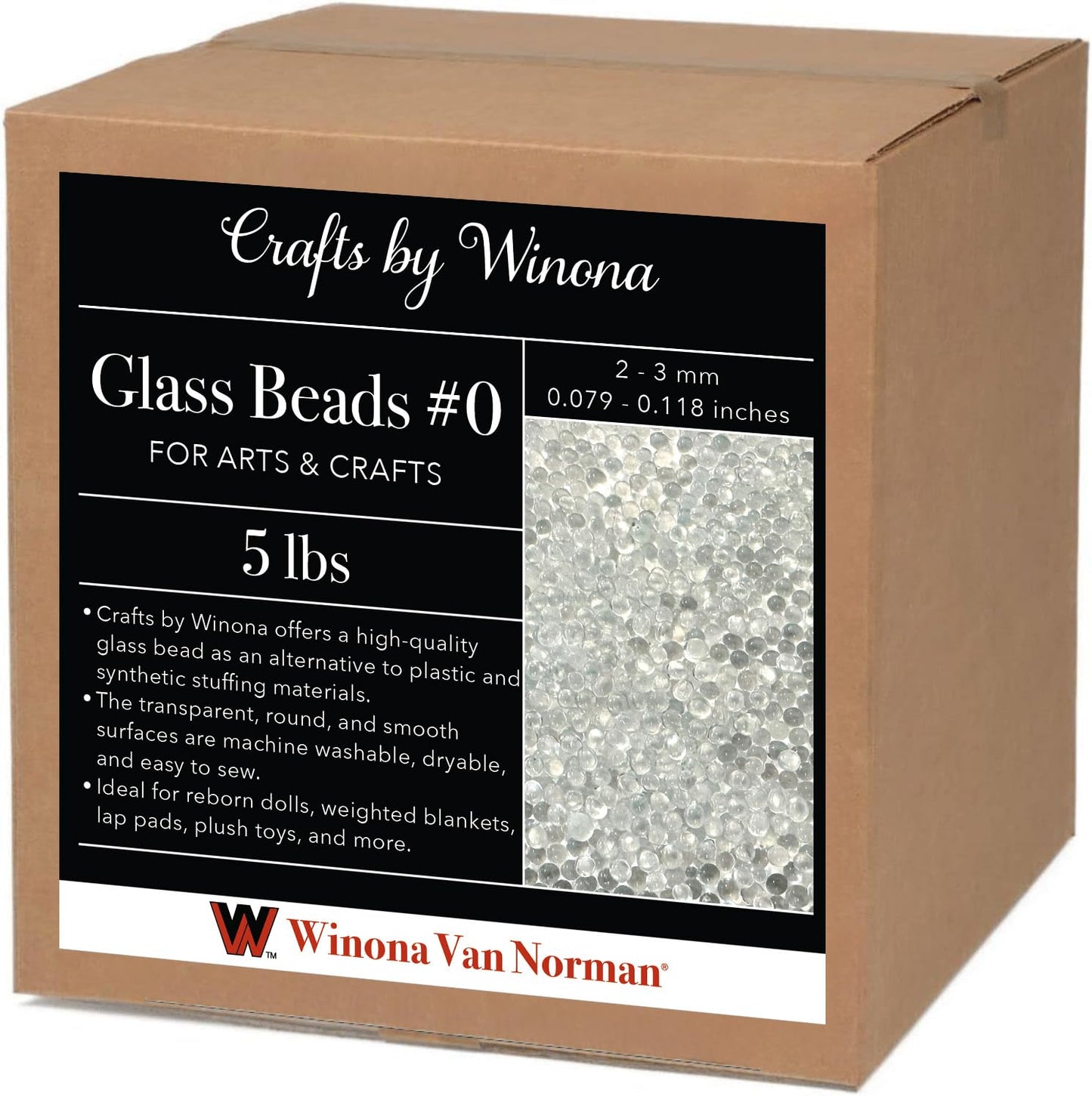 Glass Beads for Dolls and Blankets #0 - Weighting and Filler - 2-3mm or .08"-.11"
