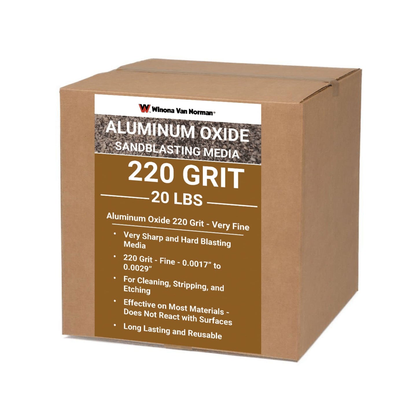 Aluminum Oxide Blasting Media - 220 Grit - Fine