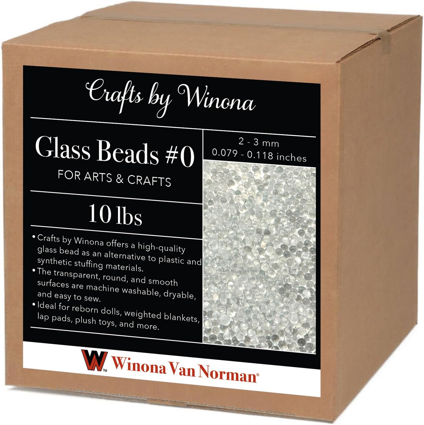 Glass Beads for Dolls and Blankets #0 - Weighting and Filler - 2-3mm or .08"-.11"
