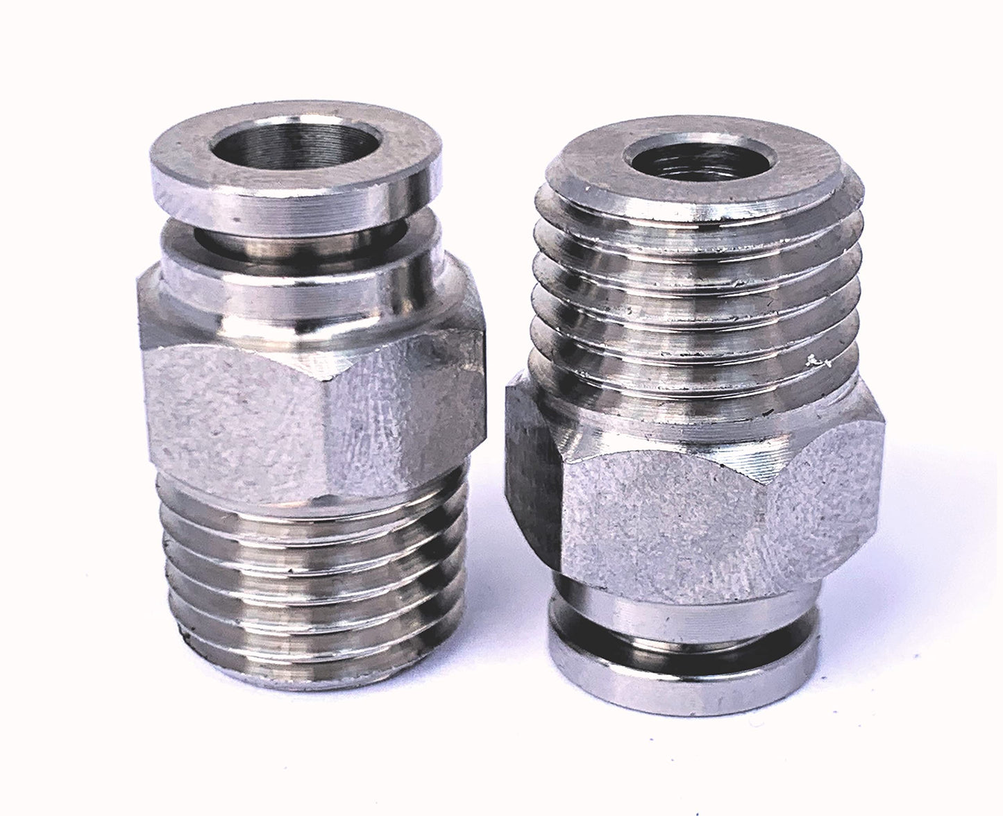 Quick Connect Pneumatic Fittings for Gases and Fluids - Straight, Elbow, and Tee - Pack of 10 Fittings