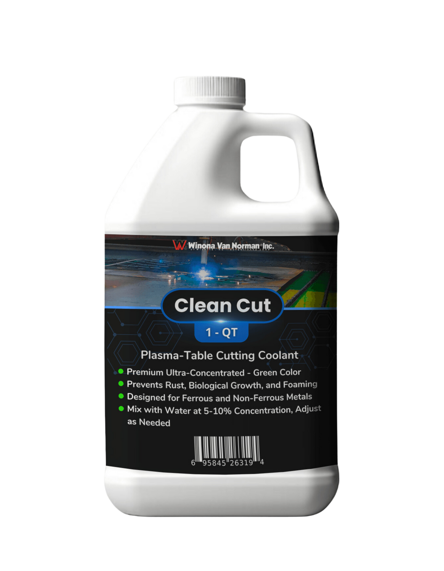 Clean Cut | Plasma-Table Cutting Coolant | Premium Ultra-Concentrated | Green Color (1 Quart)