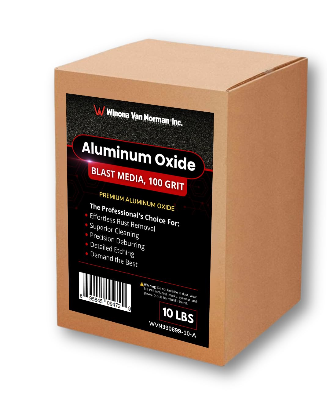 Aluminum Oxide Blast Media - 100 Grit (10 lbs.) - Premium Long-Lasting Sand Blasting Media
