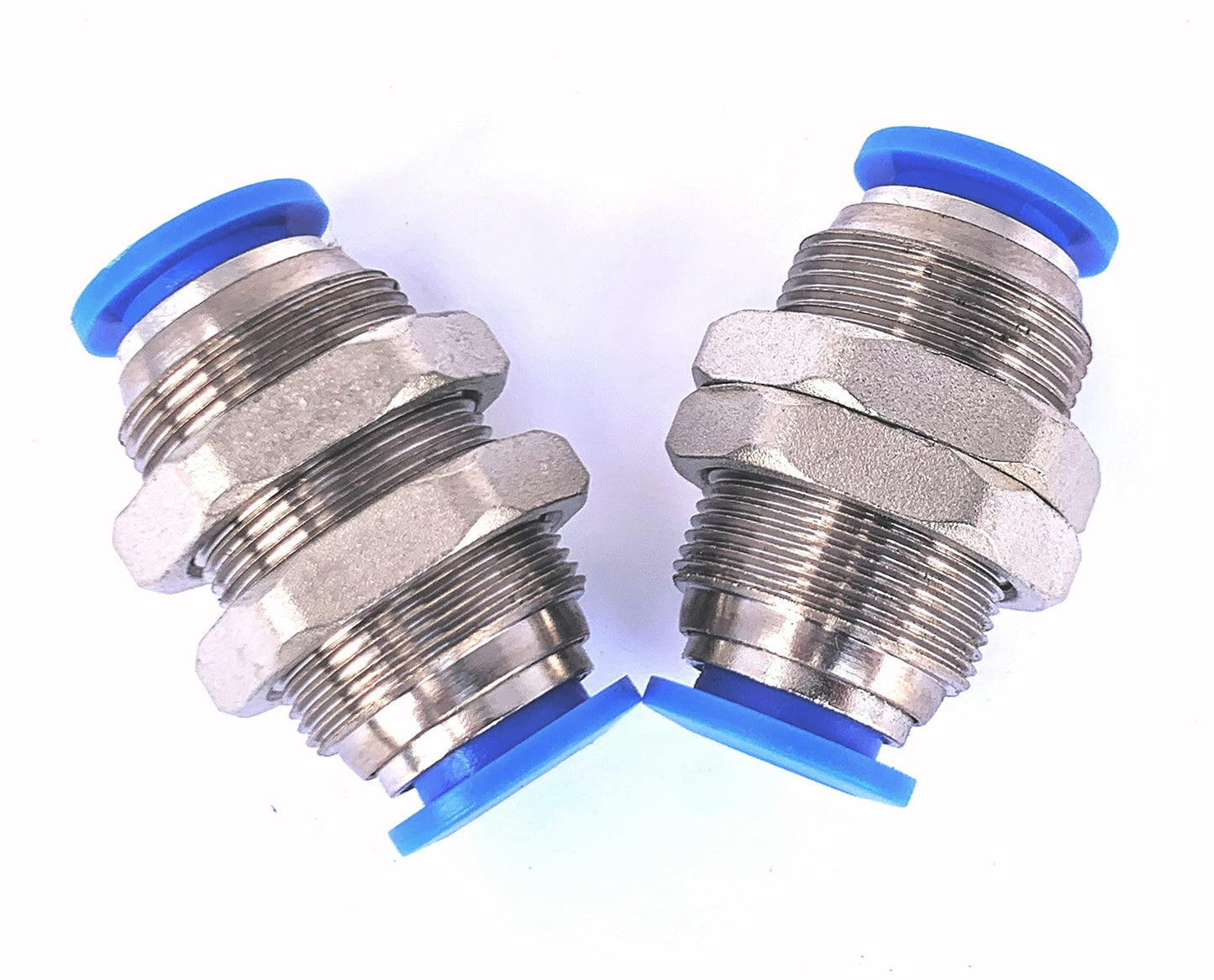 Quick Connect Pneumatic Fittings for Gases and Fluids - Straight, Elbow, and Tee - Pack of 10 Fittings