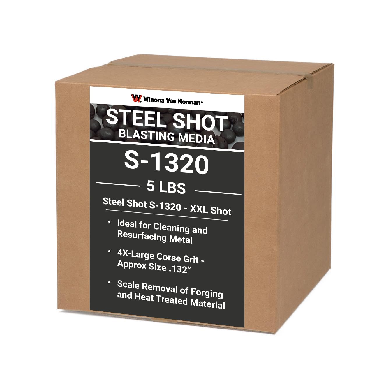 Steel Shot S-1320 - Blasting Media - XX-Large Shot Size - No. 4 Equivalent