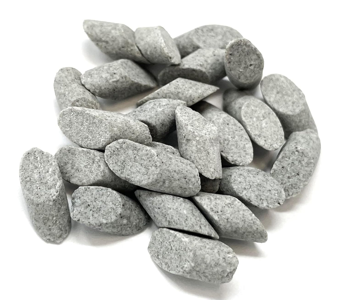 Premium 1/4" Angle-Cut Ceramic Tumbling & Polishing Media (48 lbs)
