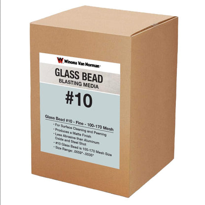 Glass Bead #10 Sand Blasting Media - Medium Size - 40-50 Mesh for Sandblasting