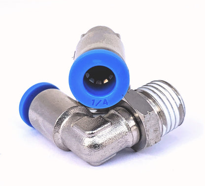 Quick Connect Pneumatic Fittings for Gases and Fluids - Straight, Elbow, and Tee - Pack of 10 Fittings