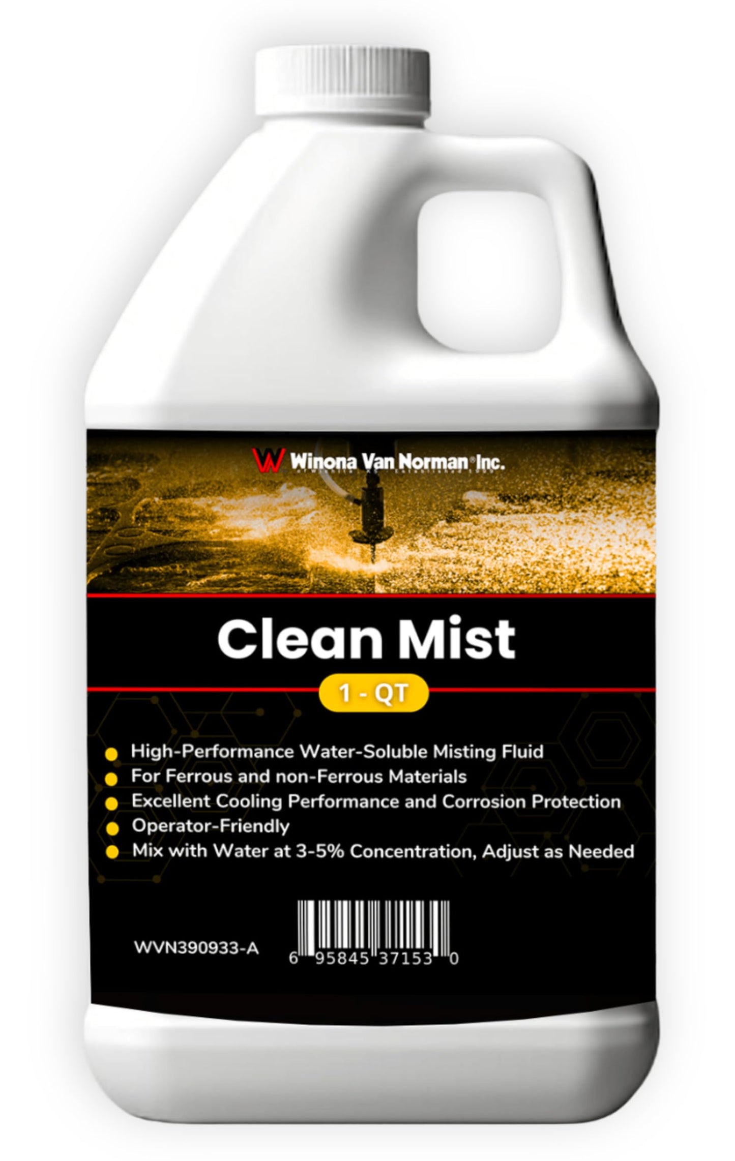 WVN Clean Mist | Ultra-Concentrated Misting Coolant for Cutting and Machining | Advanced Fully Synthetic Fluid