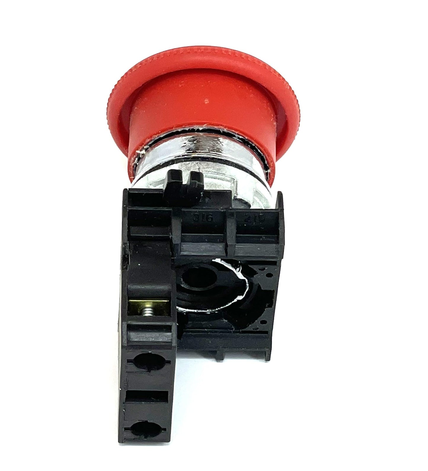 E-Stop Switch - 22mm Red, 230V AC - 40mm Head - Pack of 2 - Emergency Stop Shut-Off Switch - Push Button, Turn to Release