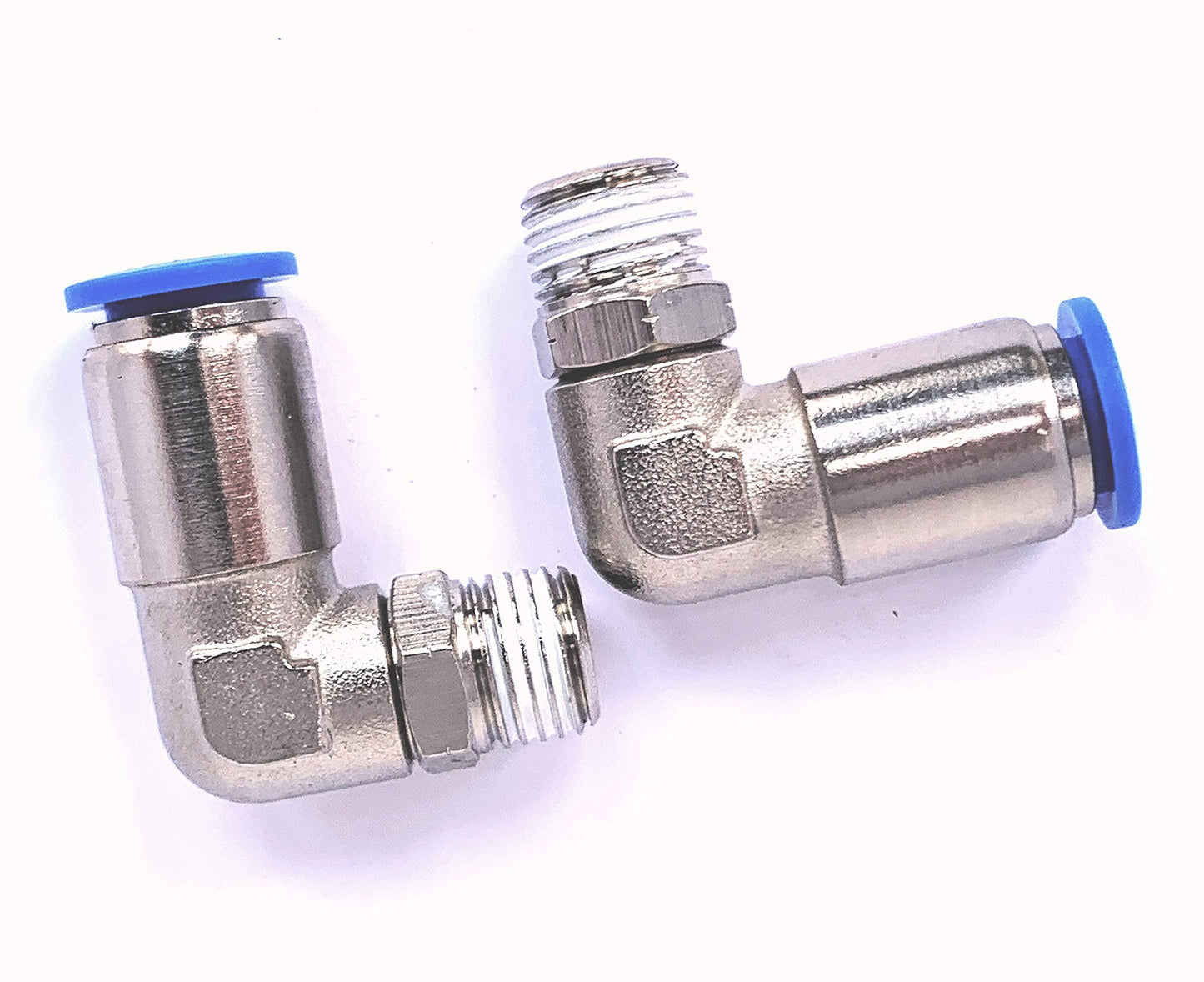 Quick Connect Pneumatic Fittings for Gases and Fluids - Straight, Elbow, and Tee - Pack of 10 Fittings
