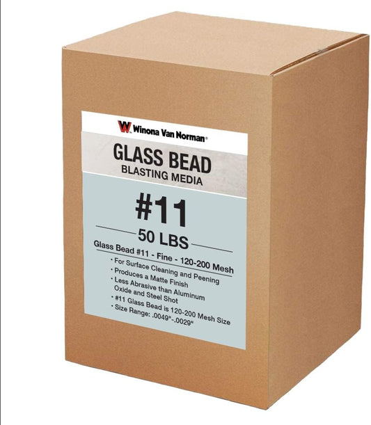 Glass Bead #11 Sand Blasting Media - Fine Size - 120-200 Mesh for Sandblasting