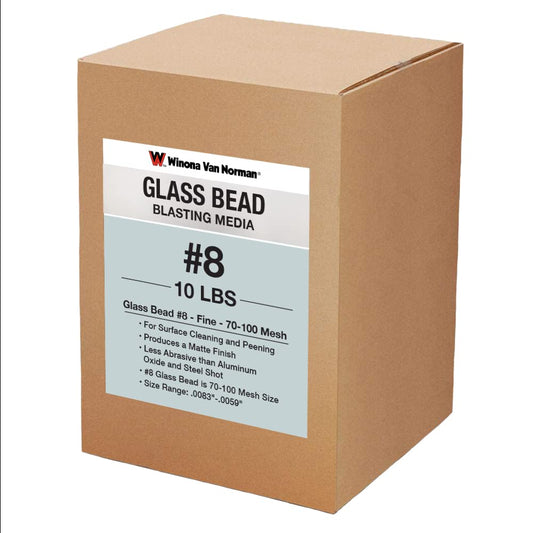 Glass Bead #8 Sand Blasting Media - Fine Size - 70-100 Mesh for Sandblasting