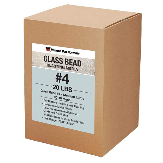 Glass Bead #4 Sand Blasting Media - Medium Large Size - 30-40 Mesh for Sandblasting