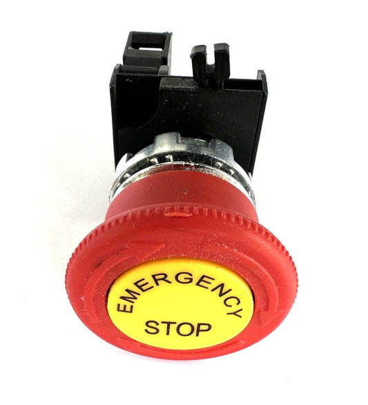 E-Stop Switch - 22mm Red, 230V AC - 40mm Head - Pack of 2 - Emergency Stop Shut-Off Switch - Push Button, Turn to Release