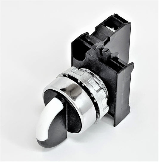 WVN Stay-Put 2-Position Selector Switch 22 mm Control Unit - CM Series Metal - Corrosion-Resistant - 1NO (0-I) 60° Selector Stay Put Control Unit (Pack of 2)