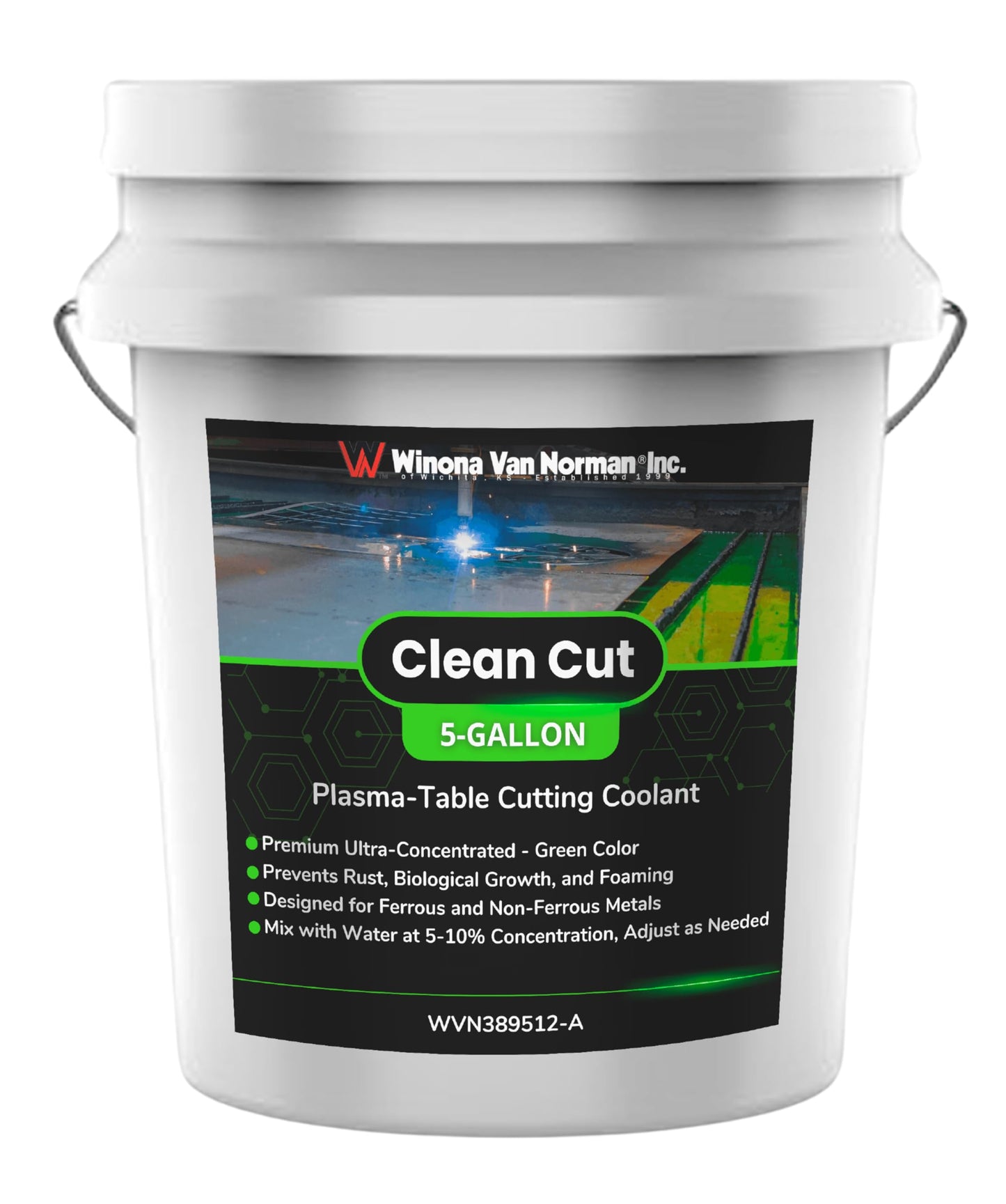 Clean Cut | Plasma-Table Cutting Coolant | Premium Ultra-Concentrated | Green Color