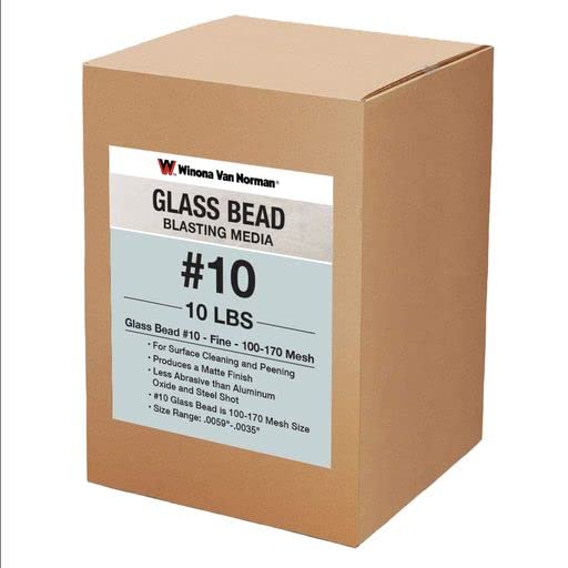 Glass Bead #10 Sand Blasting Media - Medium Size - 40-50 Mesh for Sandblasting