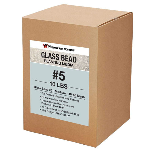 Glass Bead #5 Sand Blasting Media - Medium Size - 40-50 Mesh for Sandblasting