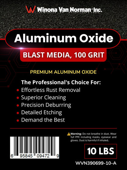 Aluminum Oxide Blast Media - 100 Grit (10 lbs.) - Premium Long-Lasting Sand Blasting Media