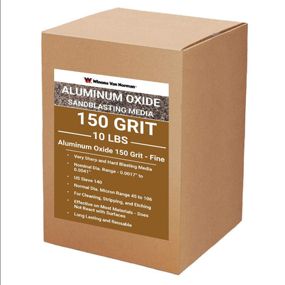Aluminum Oxide Sand Blasting Media - 150 Grit - Fine