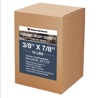 Ceramic Media - Heavy Density Filler - Rock and Metal Tumbling - 3/8" x 7/8"