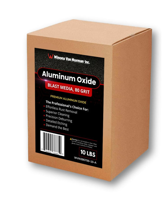 Aluminum Oxide Blast Media - 80 Grit (10 lbs.) - Premium Long-Lasting Sand Blasting Media