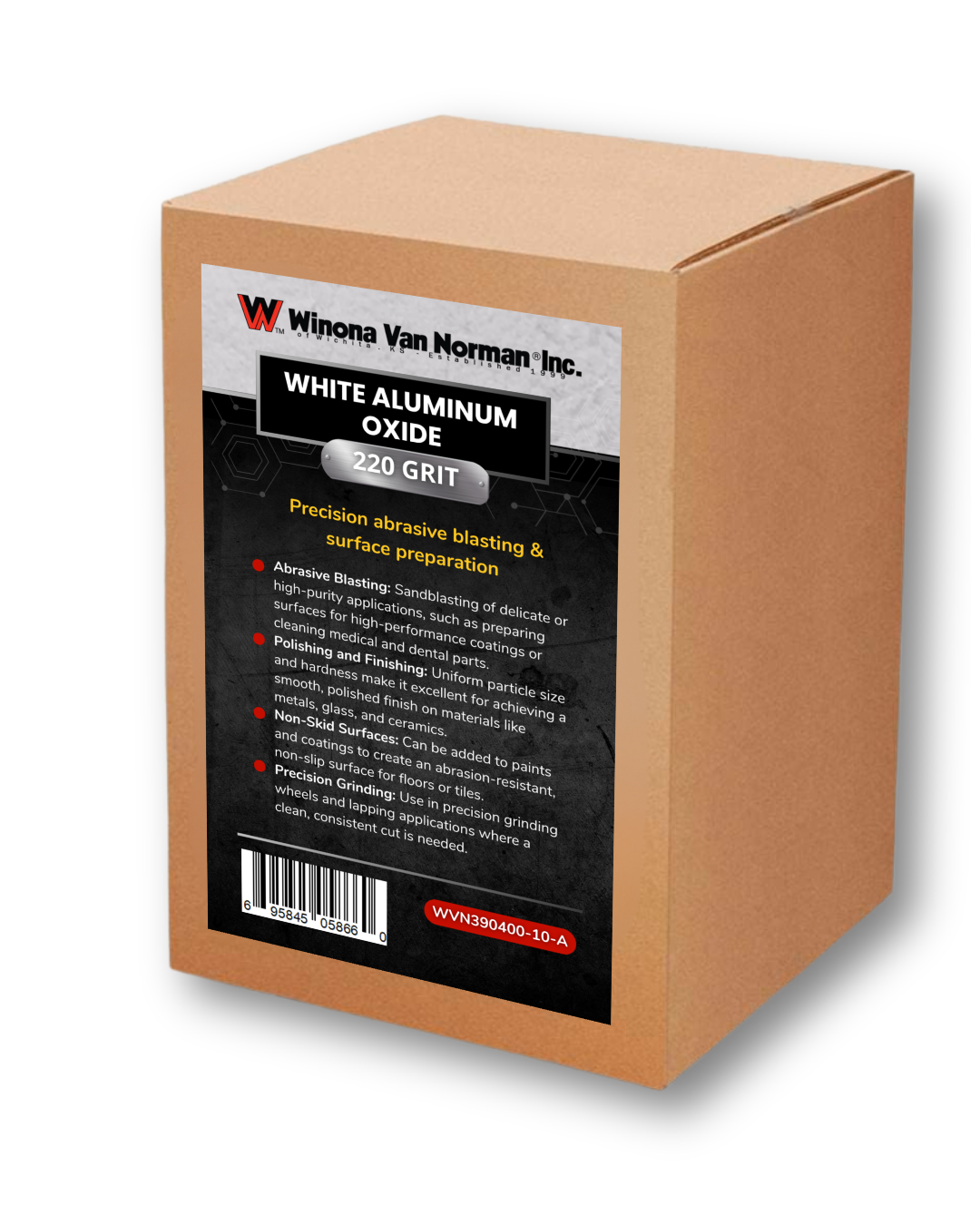 White Aluminum Oxide - 220 Grit -10 lbs