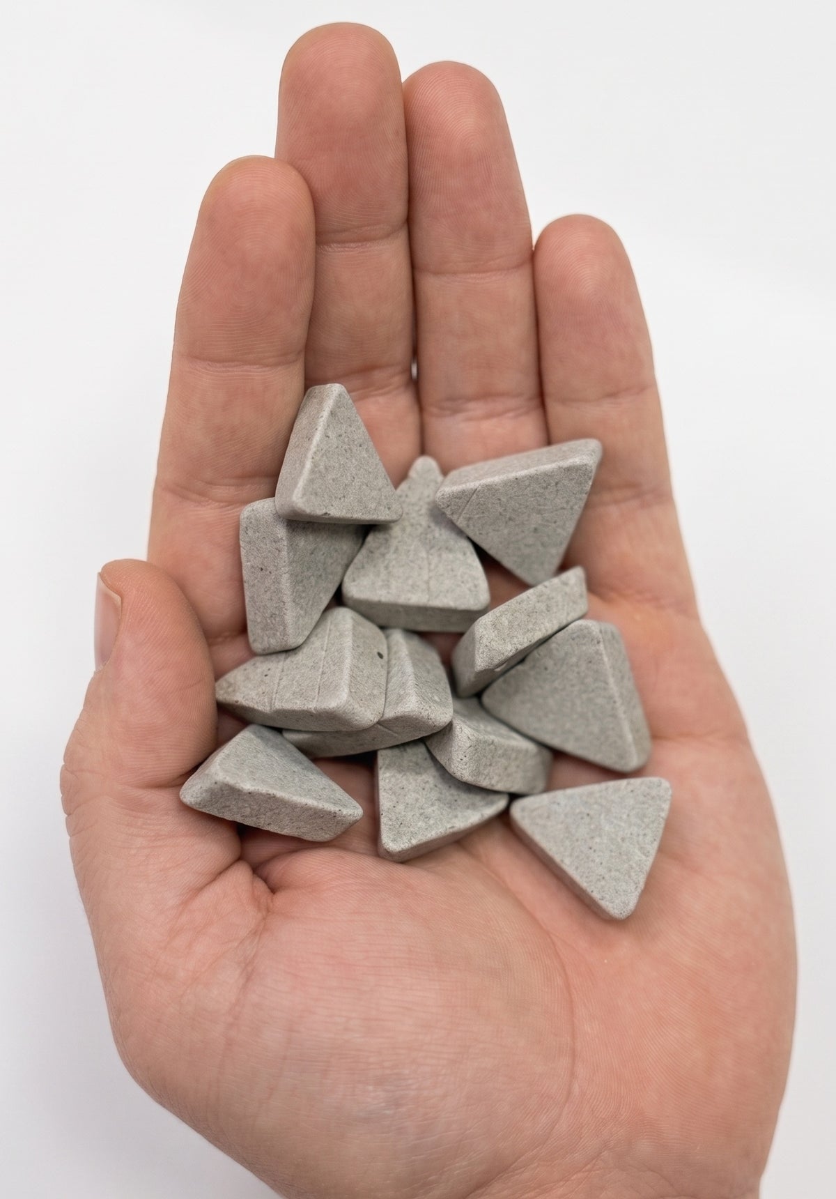 Winona Van Norman Ceramic Tumbling Media - Flat Triangle, 3/8" x 7/8" - 10 lbs