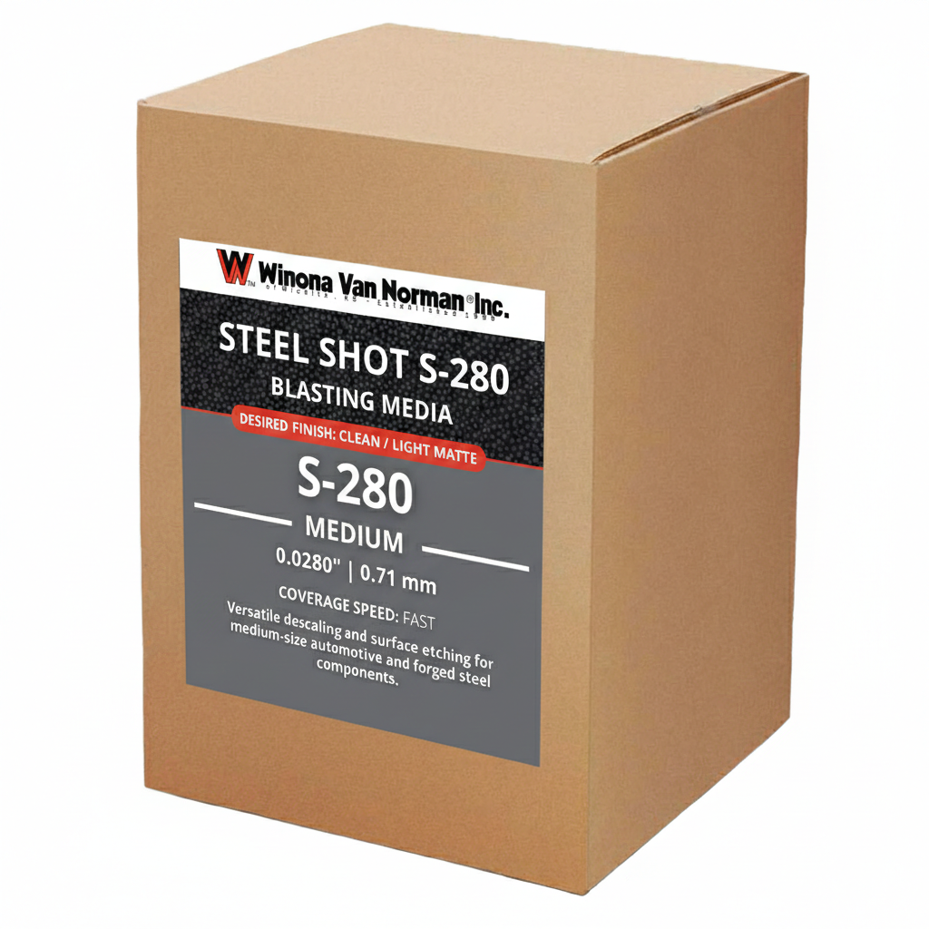 Steel Shot 280 - Blasting Media - 10 lbs